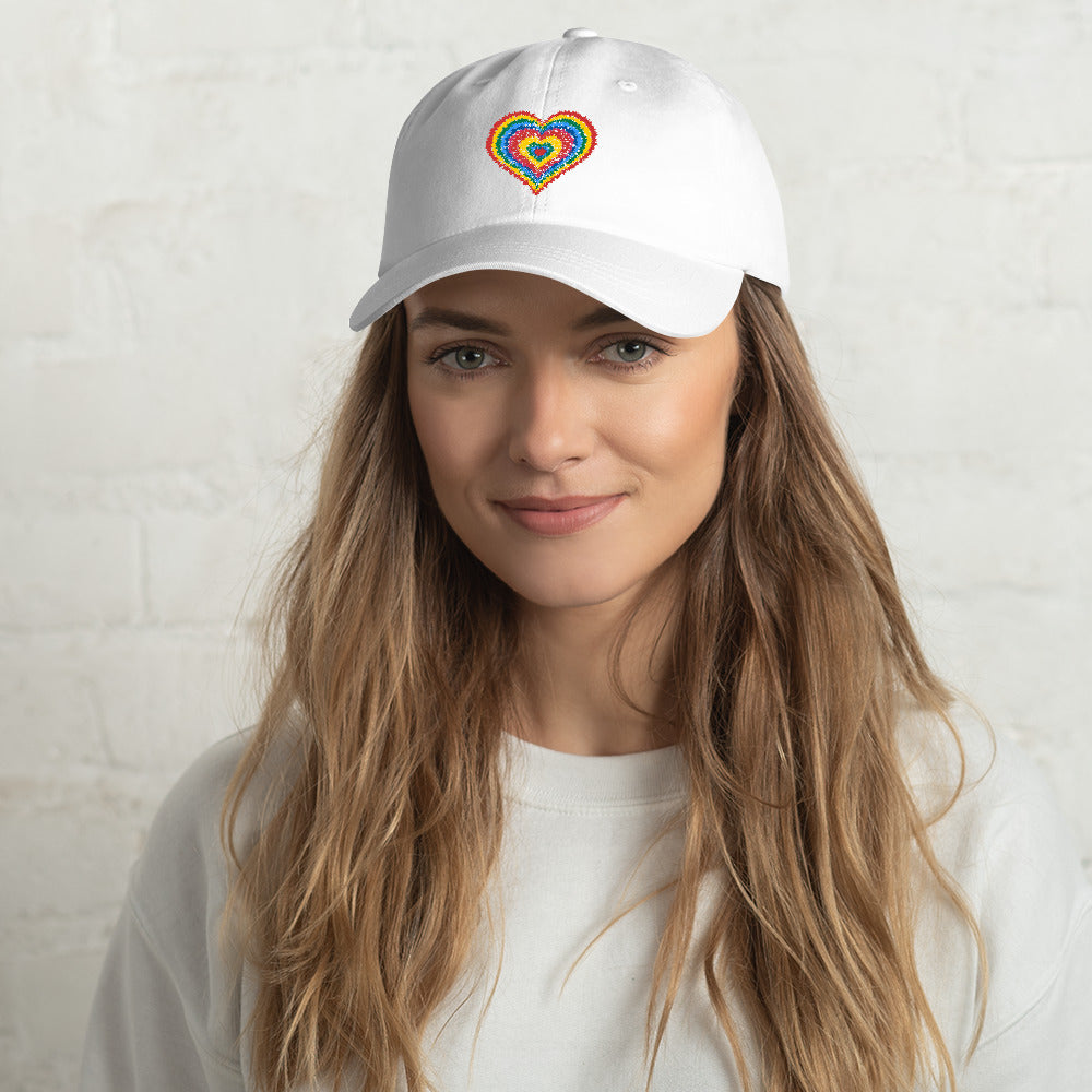 Rainbow Heart Cap
