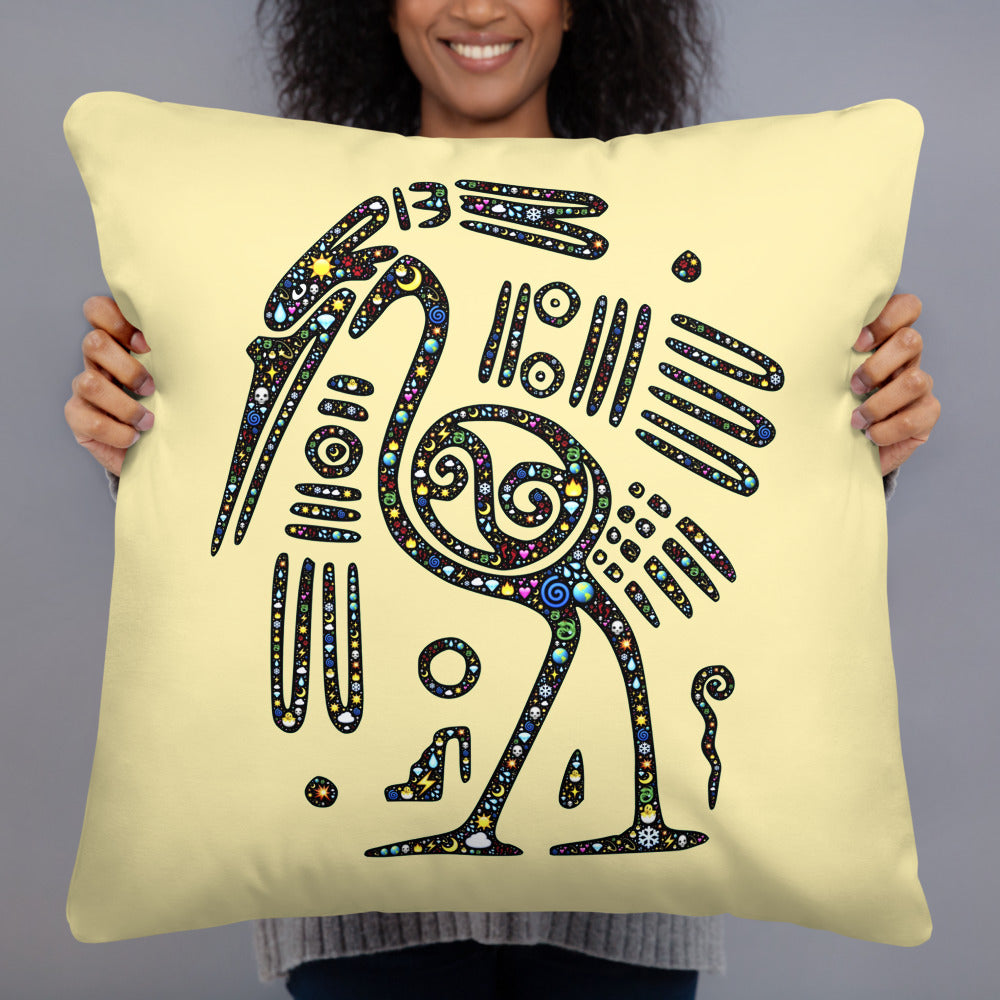Colorful Ibis Printed Pillow