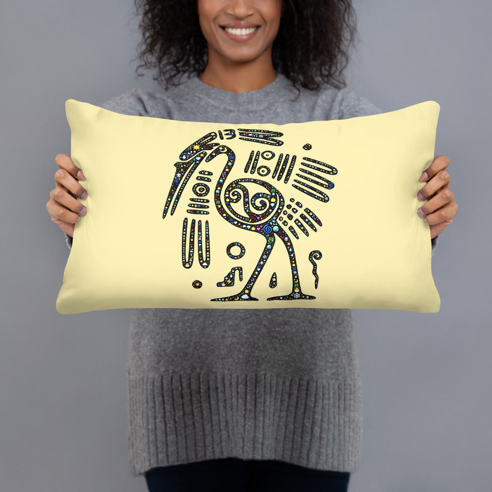 Colorful Ibis Printed Pillow