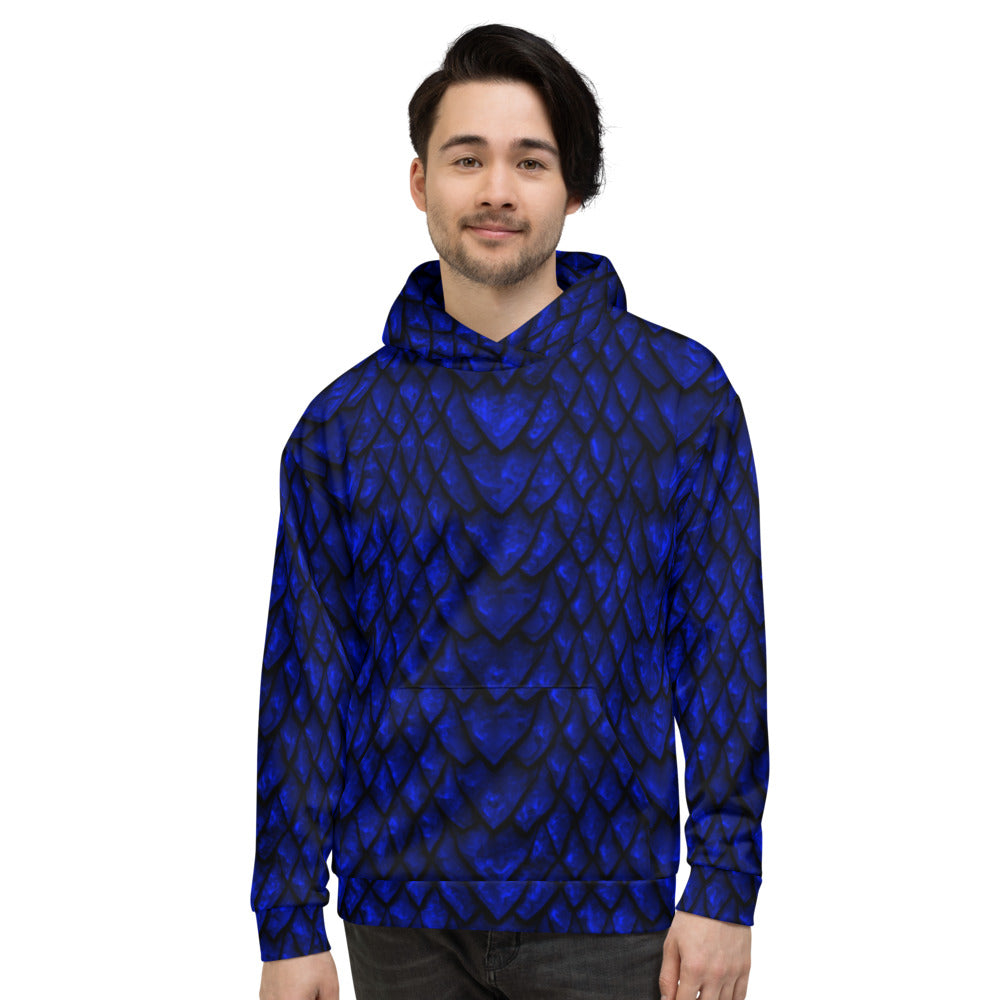 Sapphire Dragon Scale Unisex Hoodie