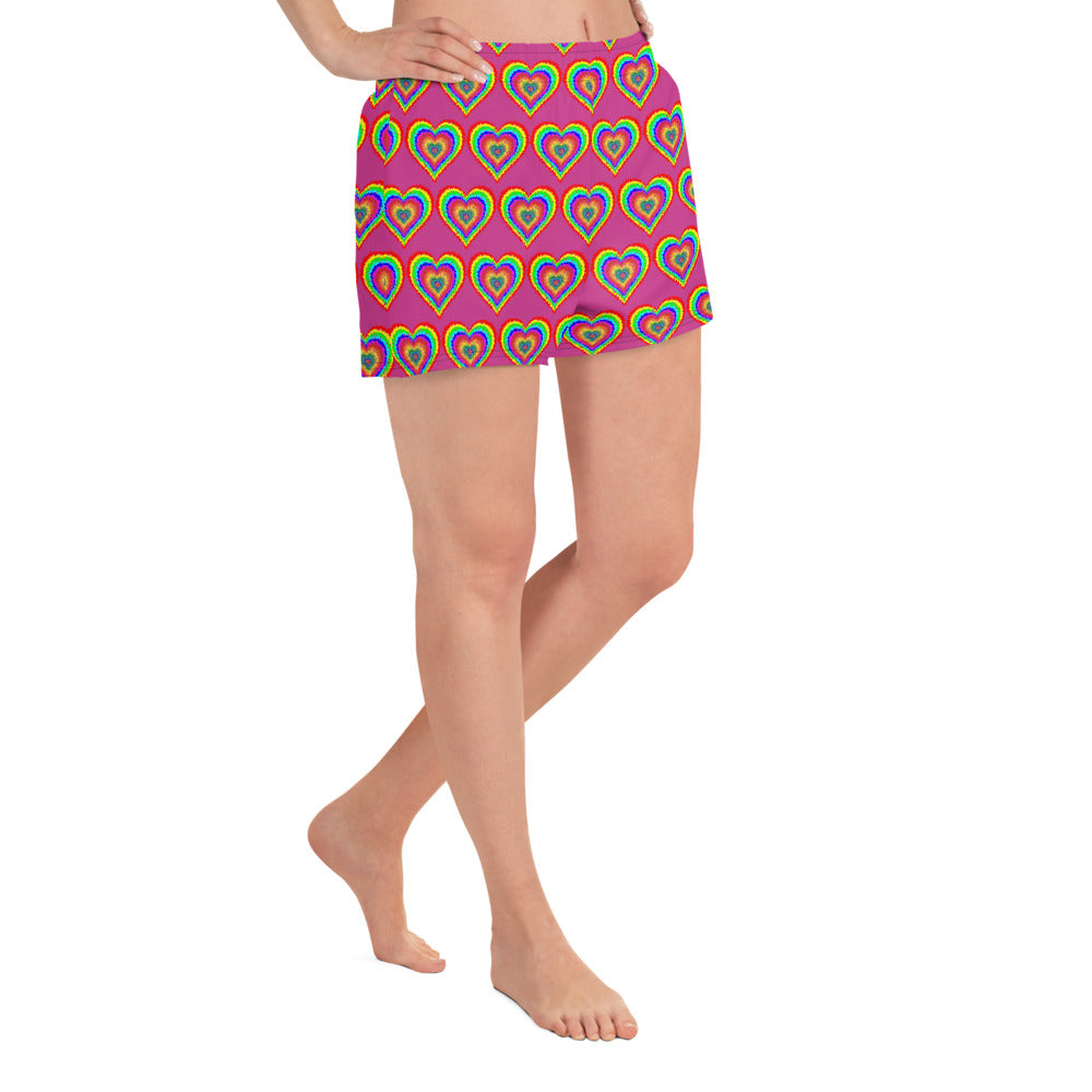 Rainbow Hearts Women's Short Shorts