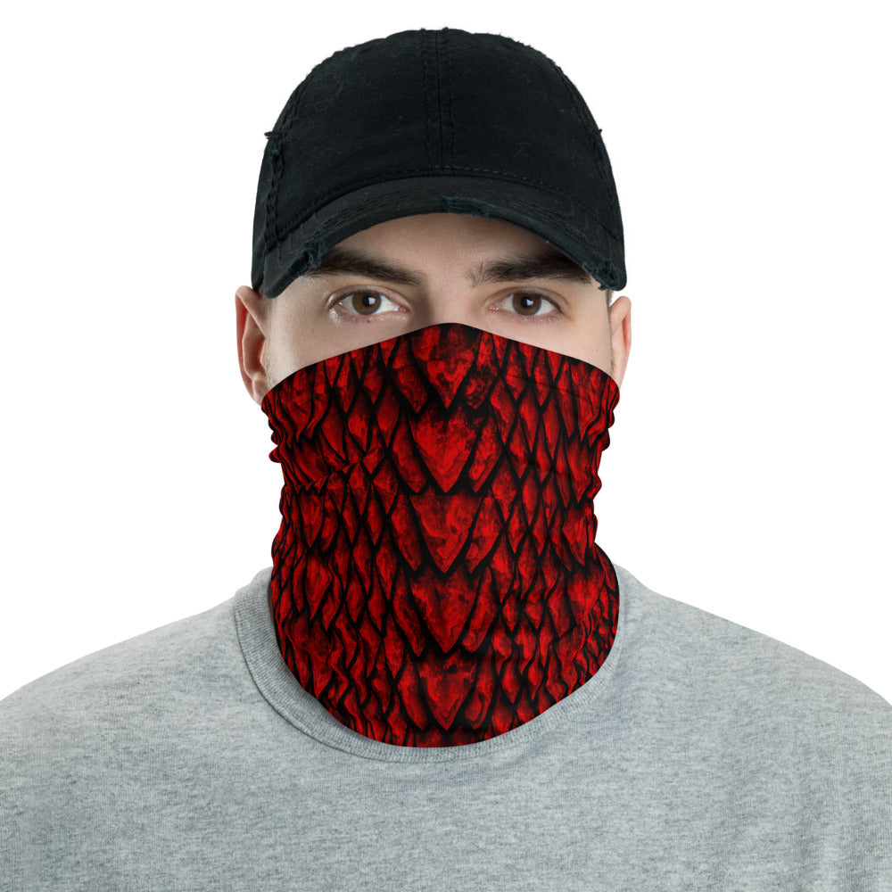 Ruby Dragon Scale Neck Gaiter
