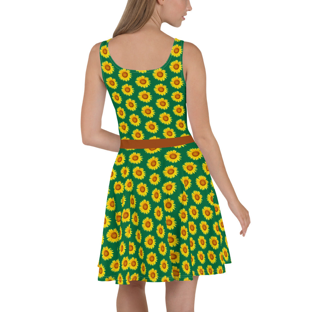Sunflowers Skater Dress