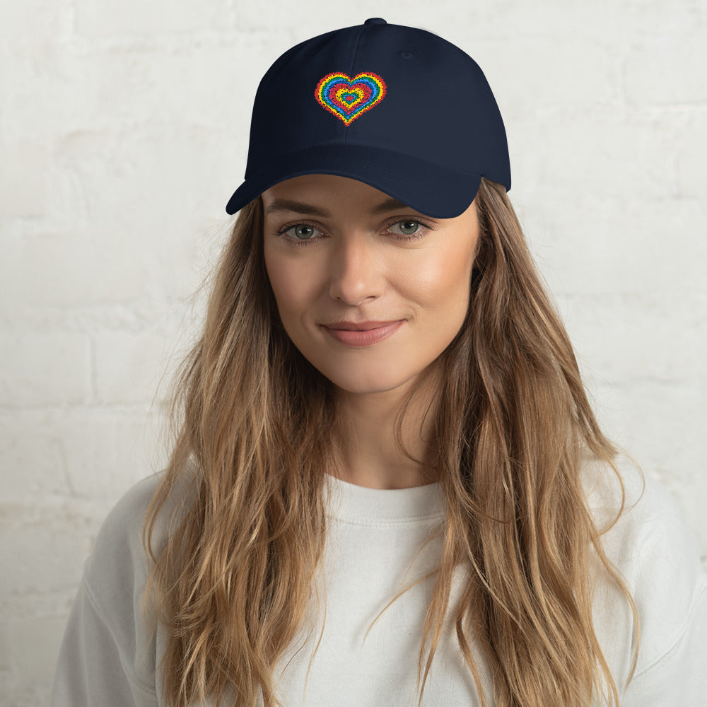 Rainbow Heart Cap