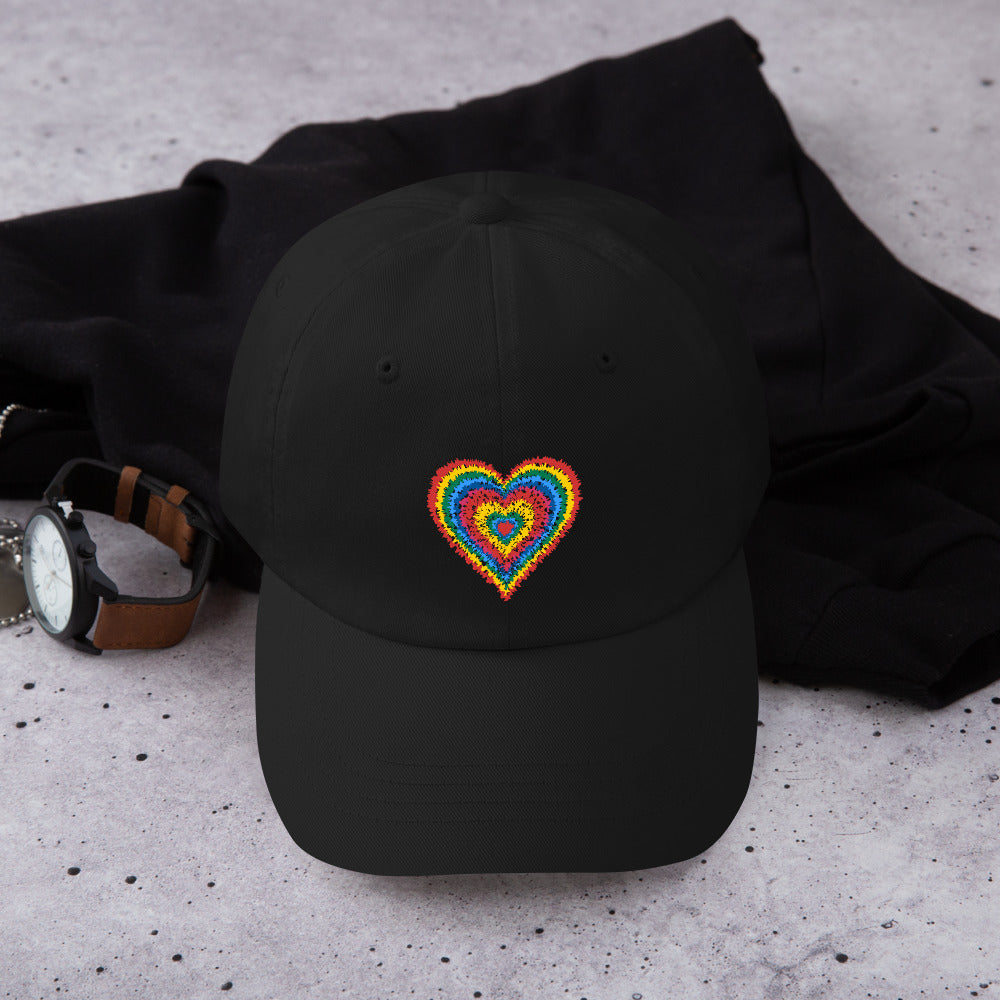 Rainbow Heart Cap