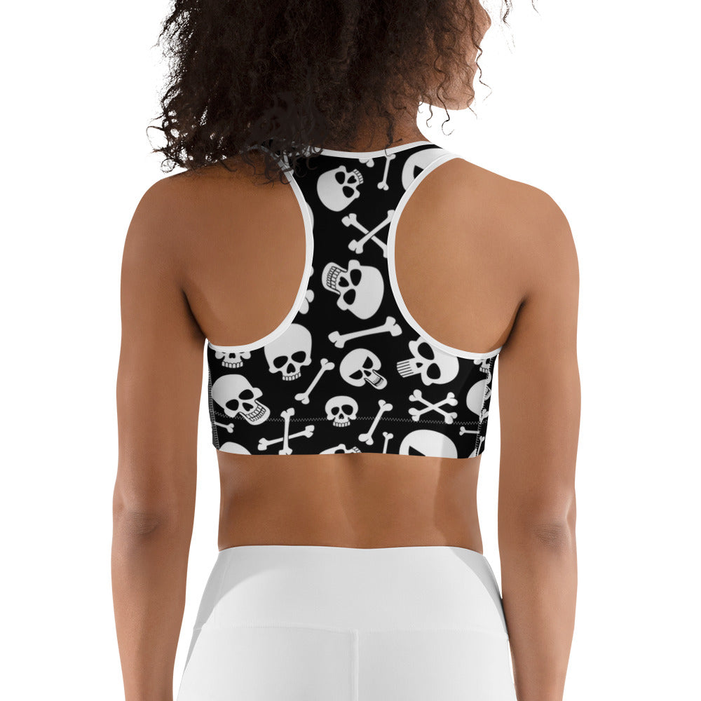 Skulls & Crossbones Sports Bra