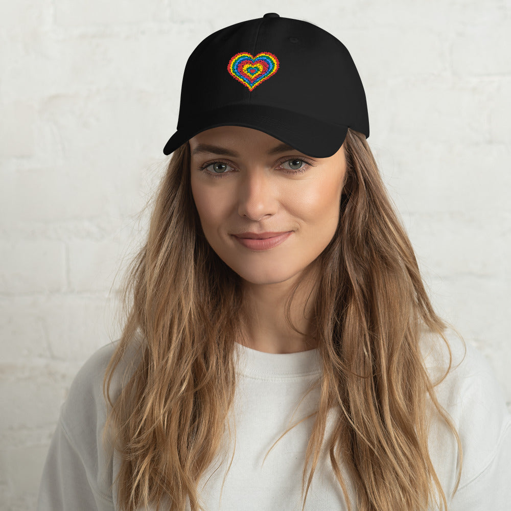 Rainbow Heart Cap