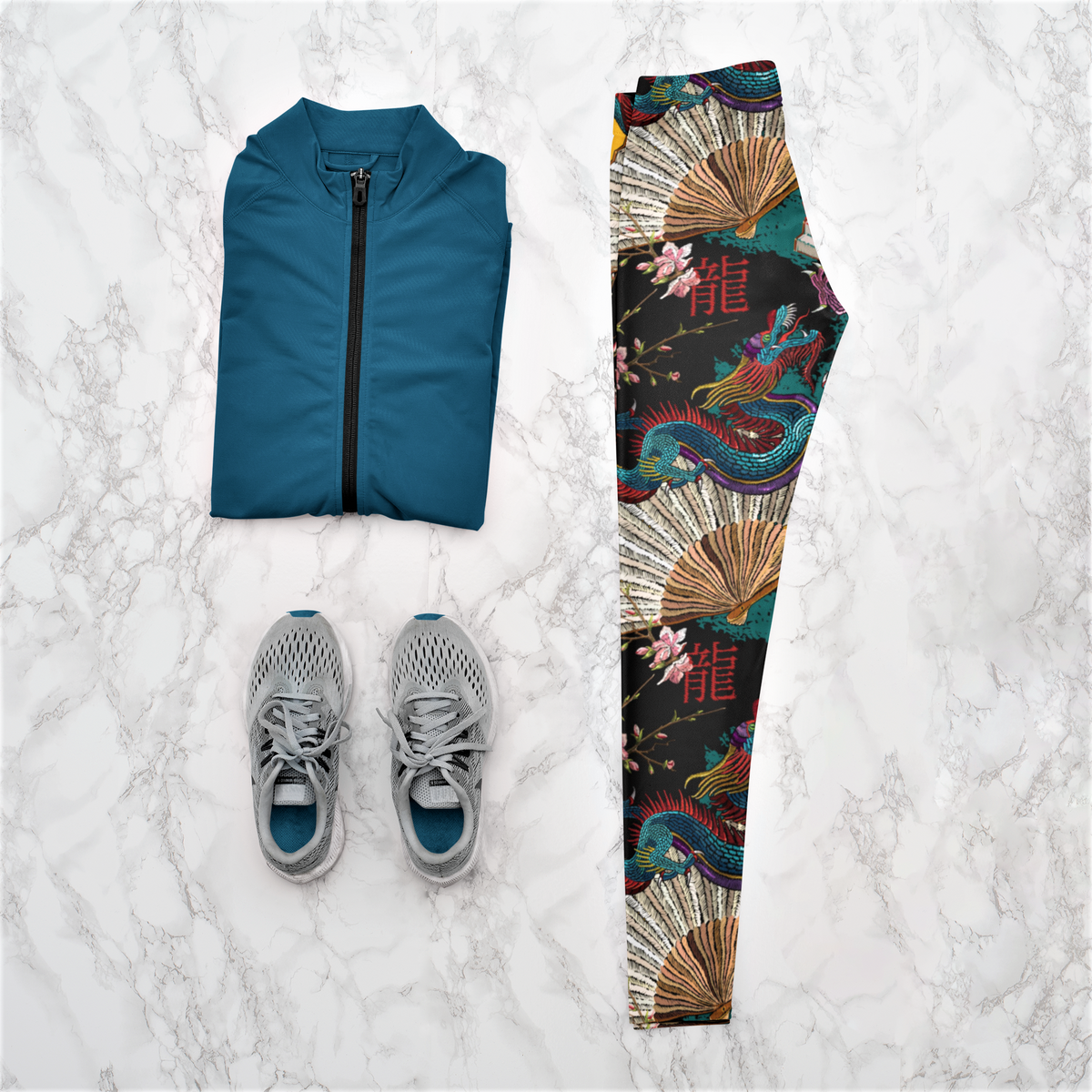 Dragons and Fans Yoga Leggings – Stonecrowe Trading Co.