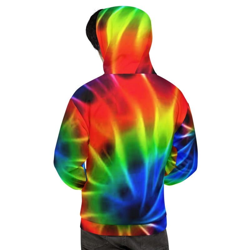 Vibrant Tie Dye Unisex Pullover Hoodie