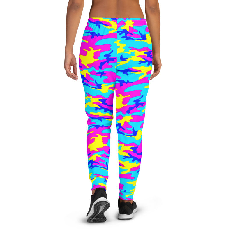 Colorful Camo Women's Slim Fit Joggers