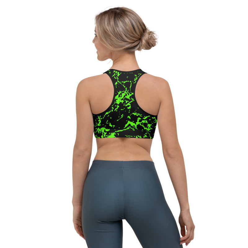 Neon Splash Sports Bra