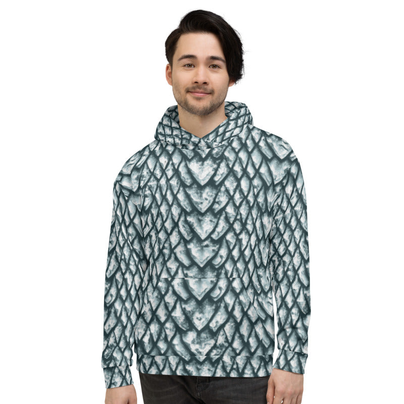 Ice Dragon Scale Unisex Hoodie