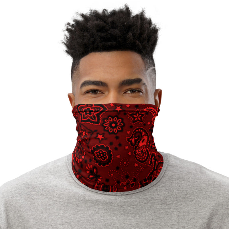 Crimson Bandanna Neck Gaiter