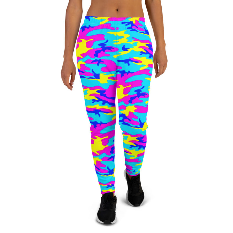 Colorful Camo Women's Slim Fit Joggers
