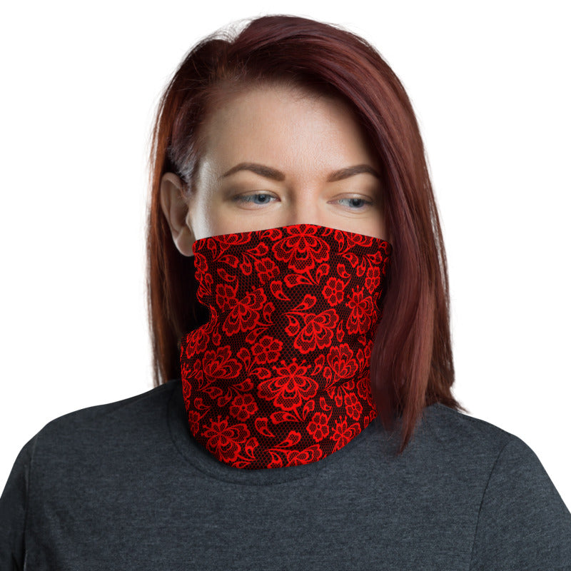 Crimson Lace Neck Gaiter