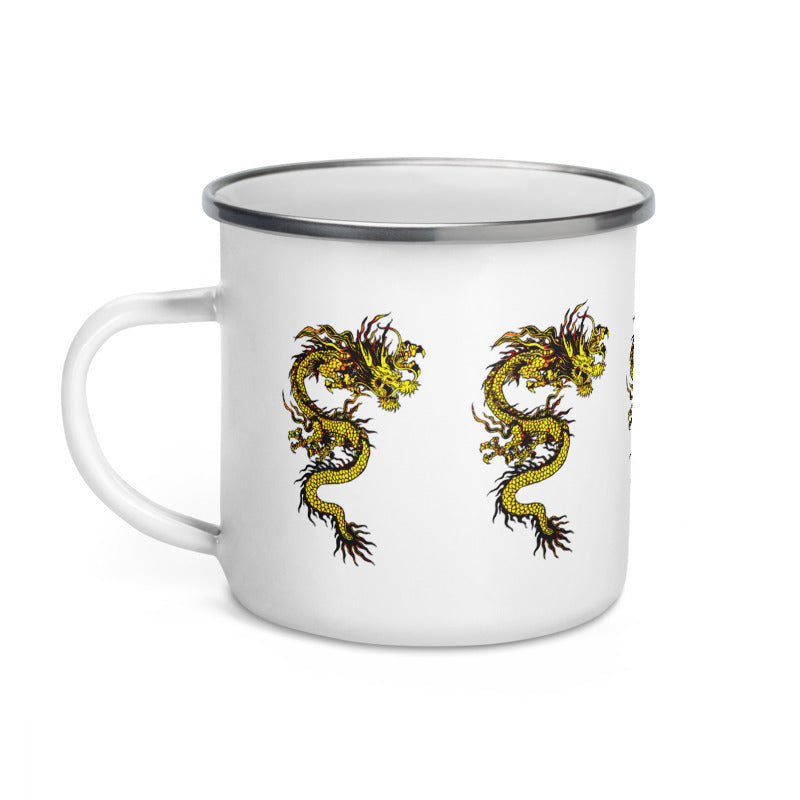 Dragon Emblazoned Enamel Mug