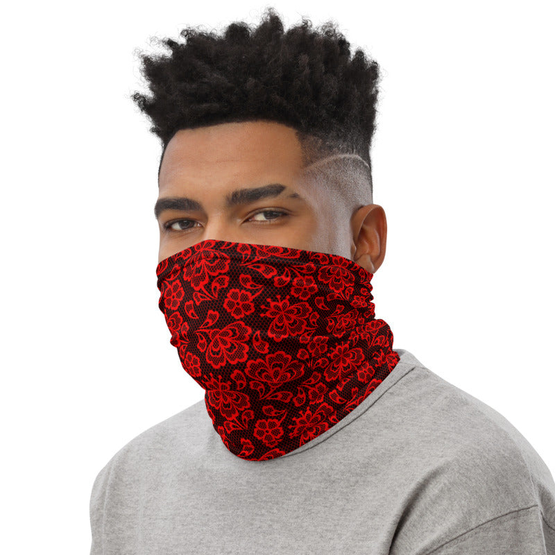 Crimson Lace Neck Gaiter