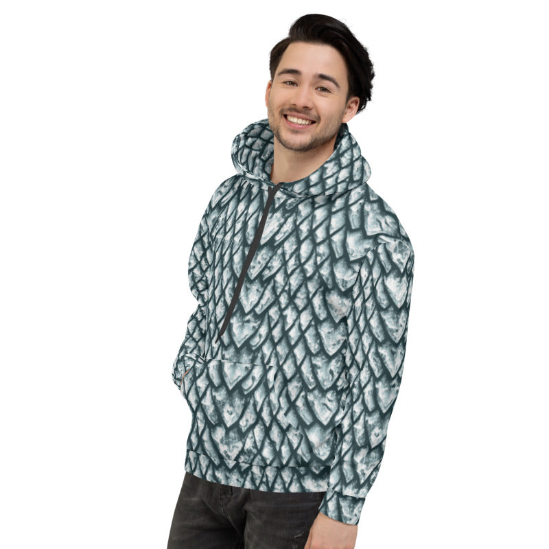 Ice Dragon Scale Unisex Hoodie