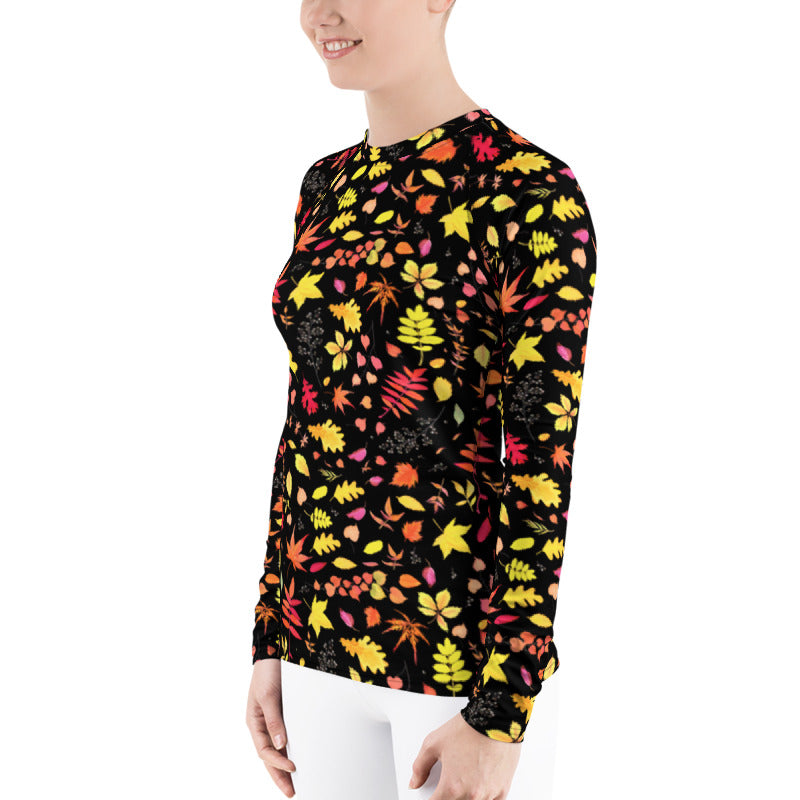 Autumn Leaves Women's Rash Guard