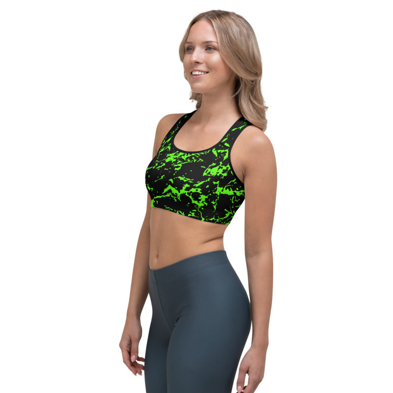 Neon Splash Sports Bra