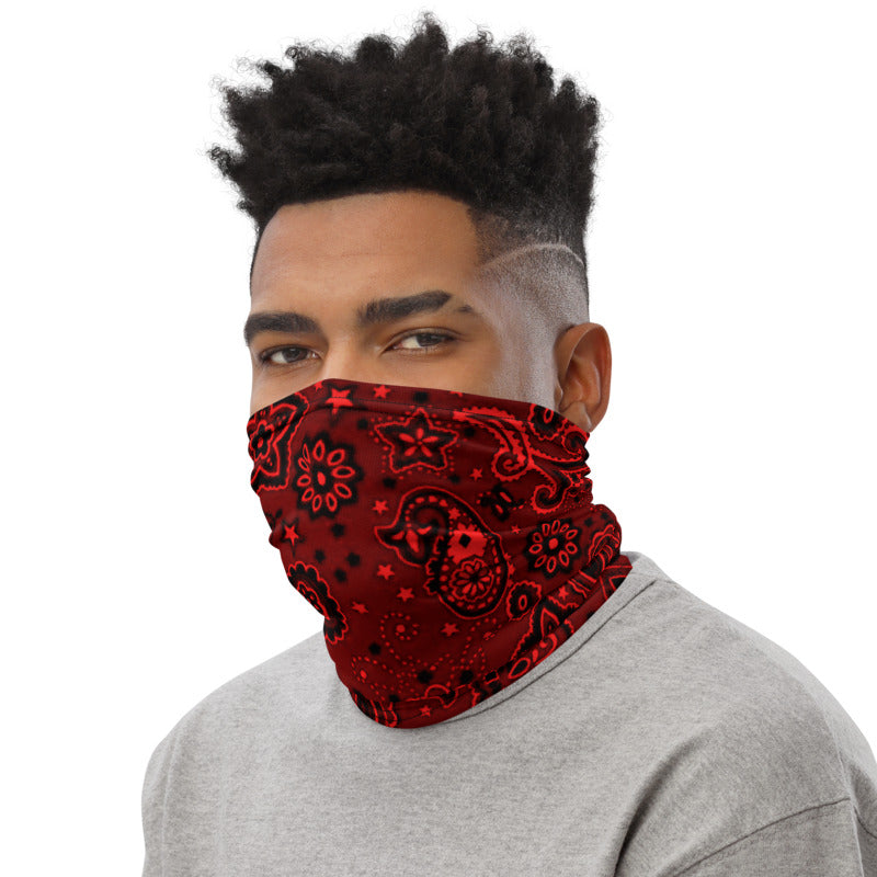 Crimson Bandanna Neck Gaiter