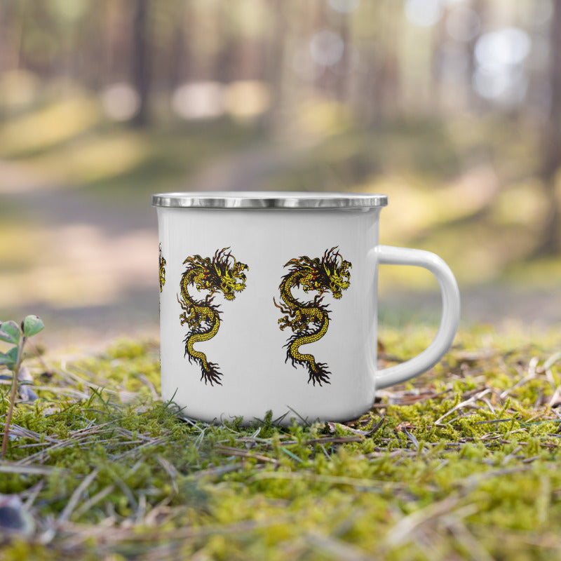 Dragon Emblazoned Enamel Mug