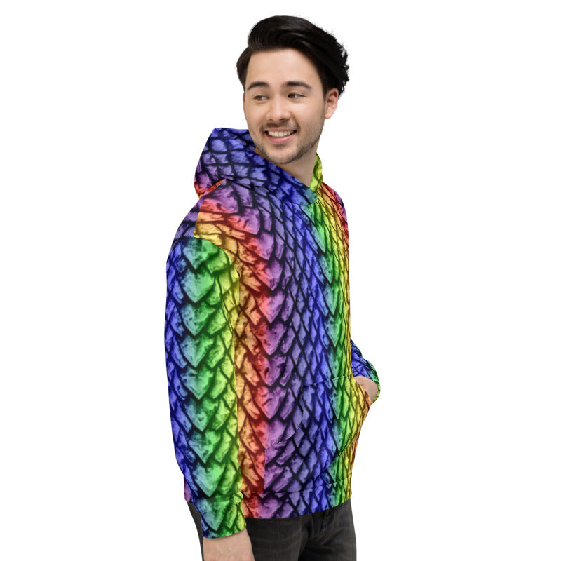 Rainbow Dragon Scale Unisex Hoodie