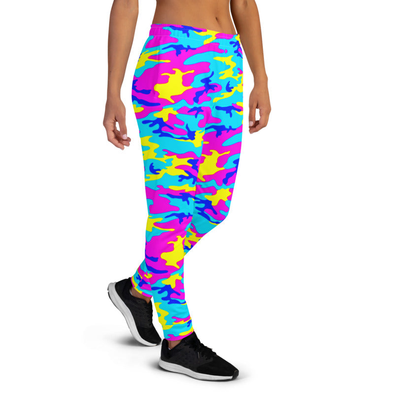 Colorful Camo Women's Slim Fit Joggers