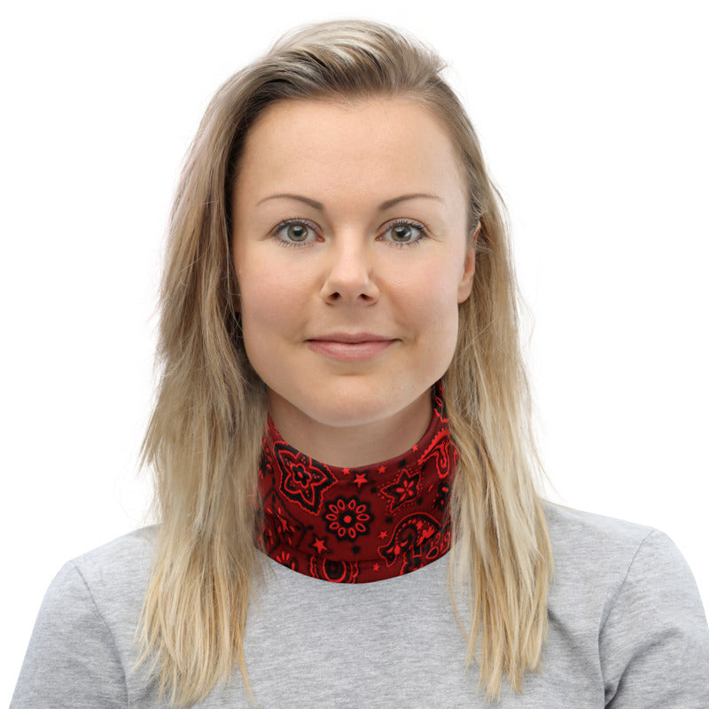 Crimson Bandanna Neck Gaiter