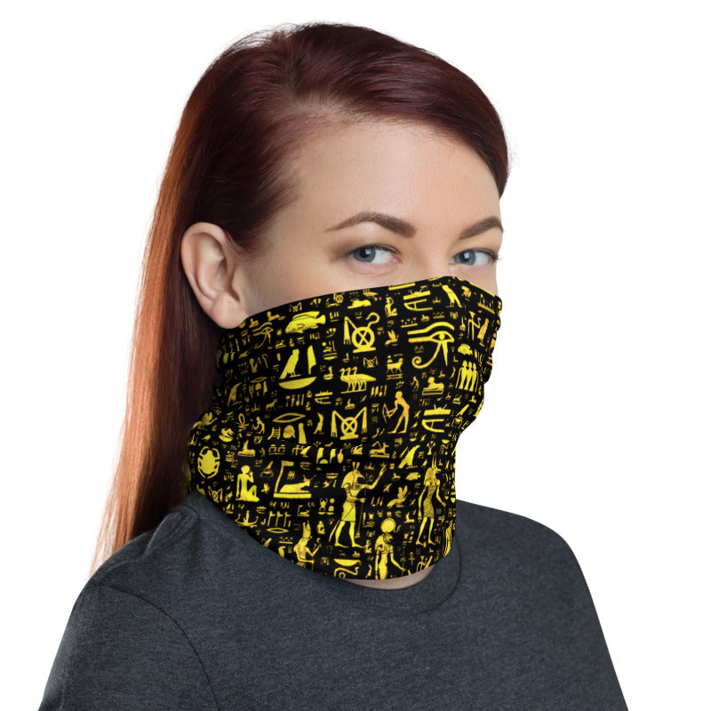 Egyptian Hieroglyphs Neck Gaiter