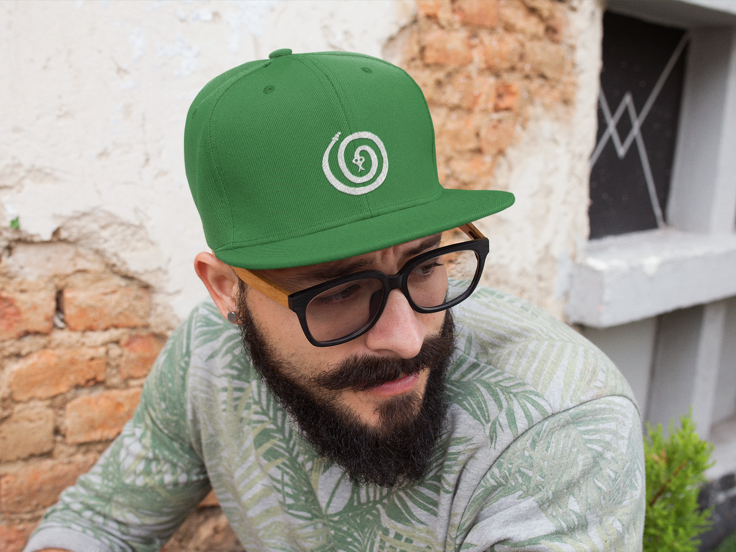 Spiral Snake Snapback Hat