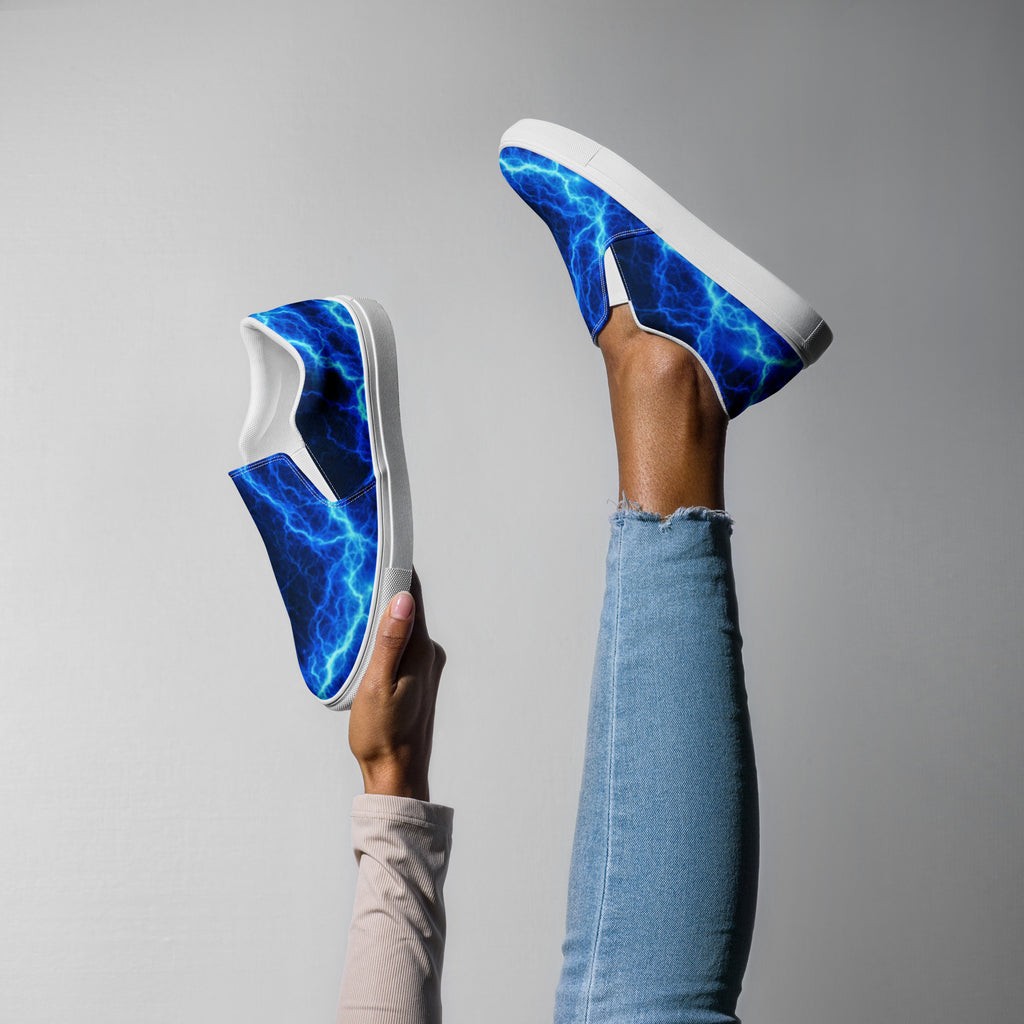 Blue Lightning Women’s Slip-on Canvas Shoes