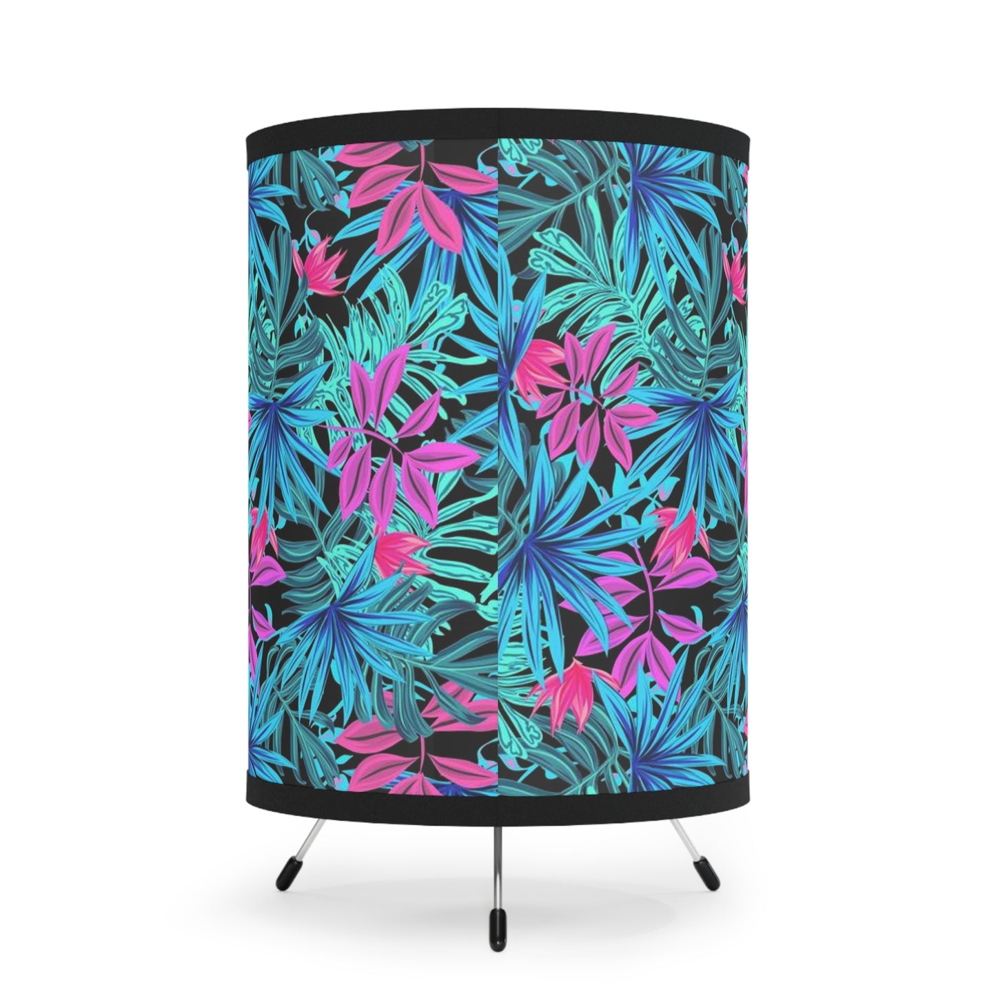 Tropical Leaves Tripod Lamp