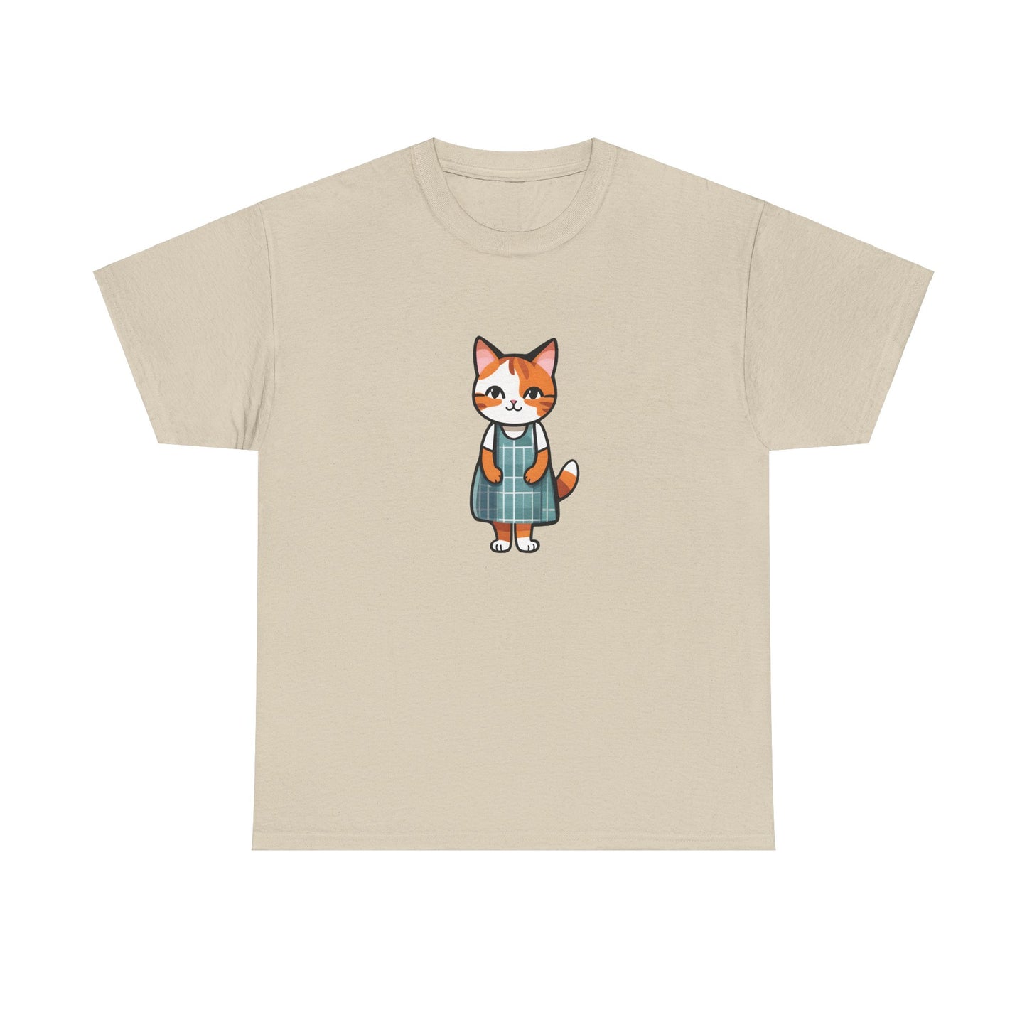 Cat in an Apron Dress Unisex Heavy Cotton Tee