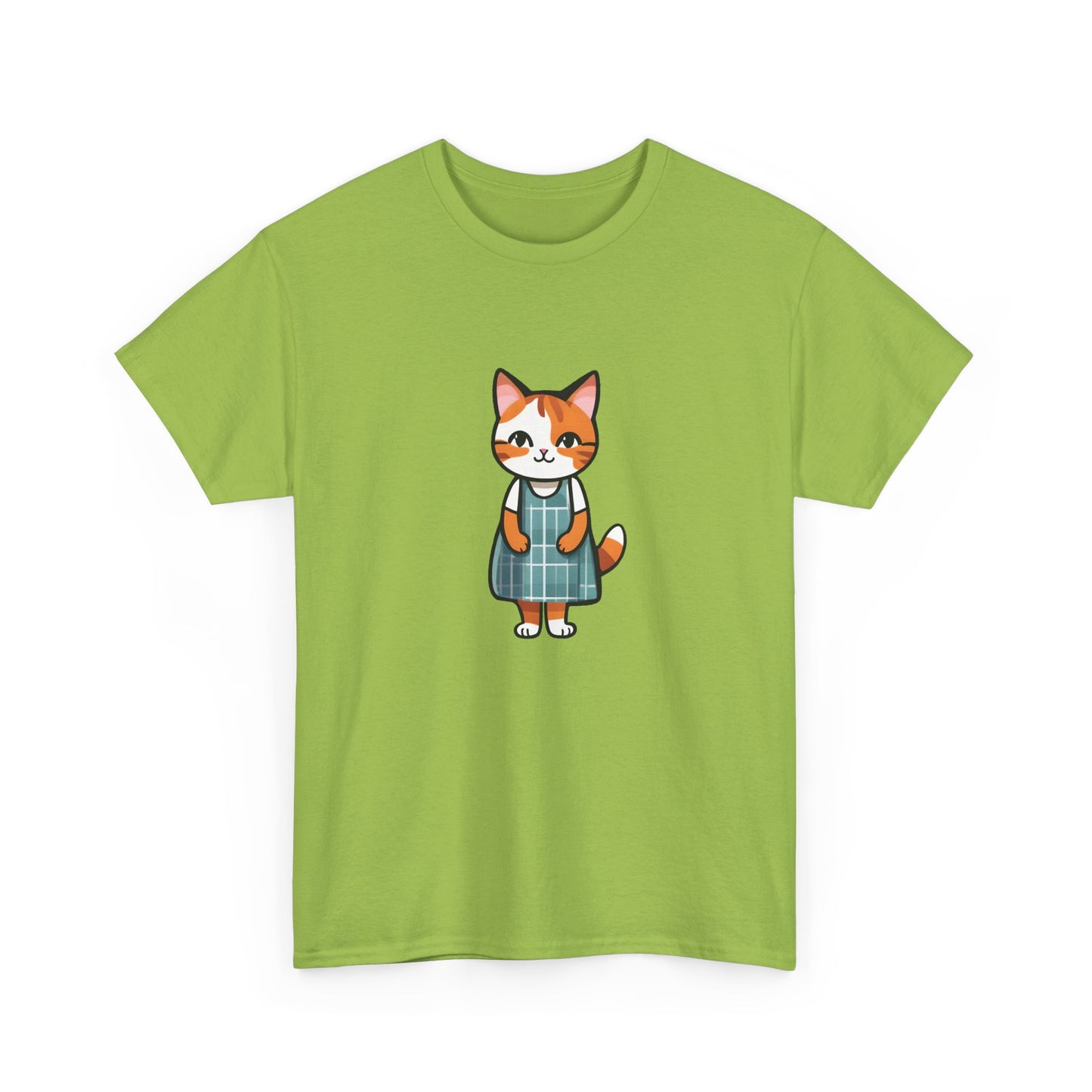 Cat in an Apron Dress Unisex Heavy Cotton Tee