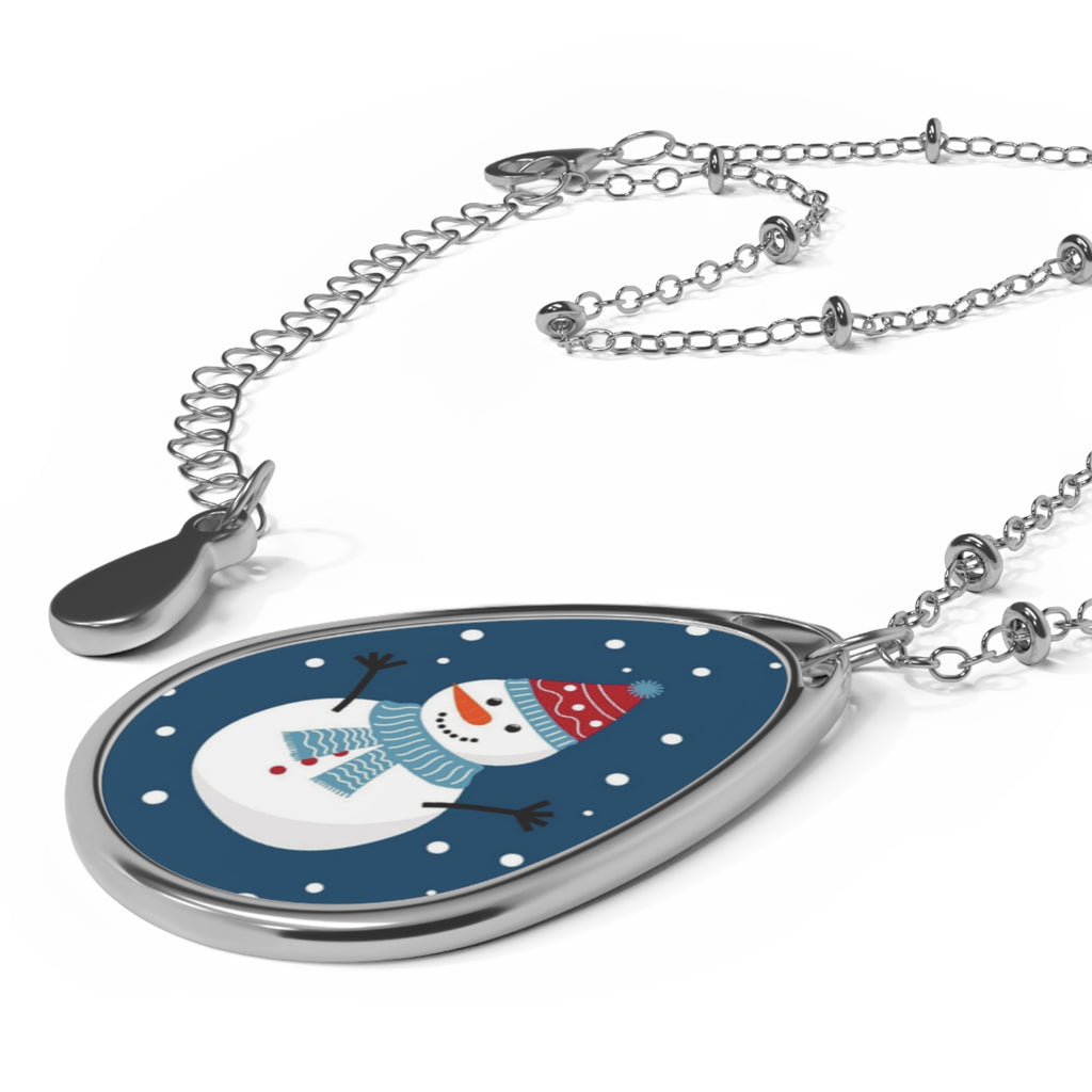 Snowman Oval Necklace