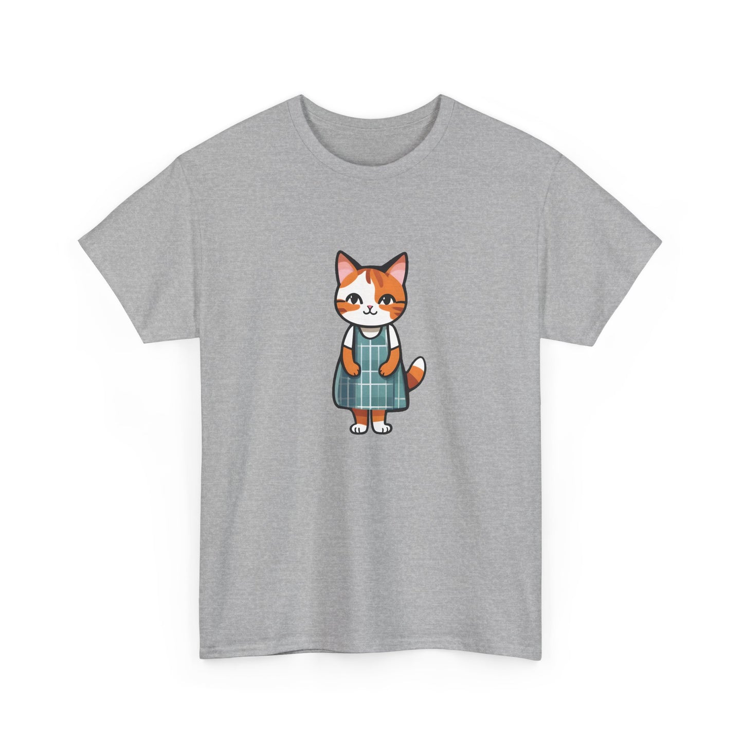 Cat in an Apron Dress Unisex Heavy Cotton Tee