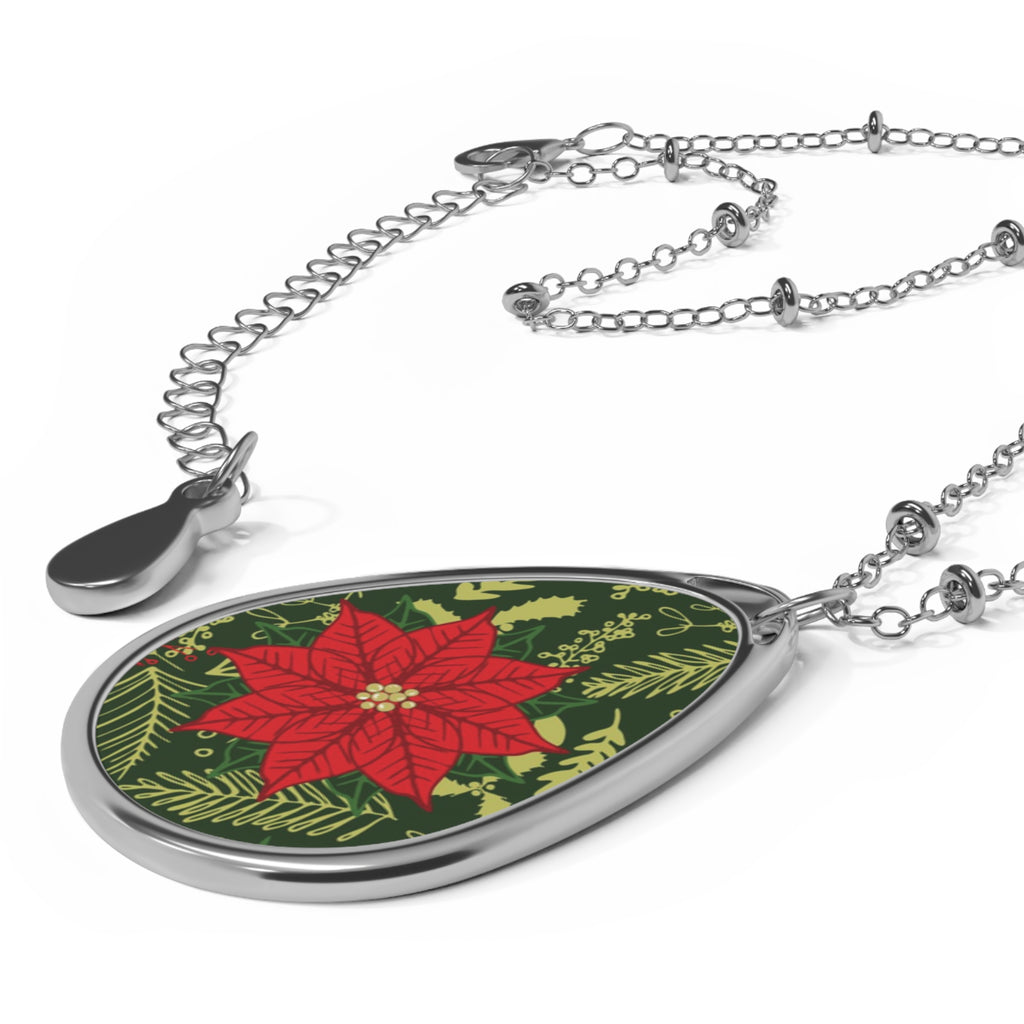 Poinsettia Oval Necklace