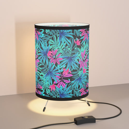 Tropical Leaves Tripod Lamp