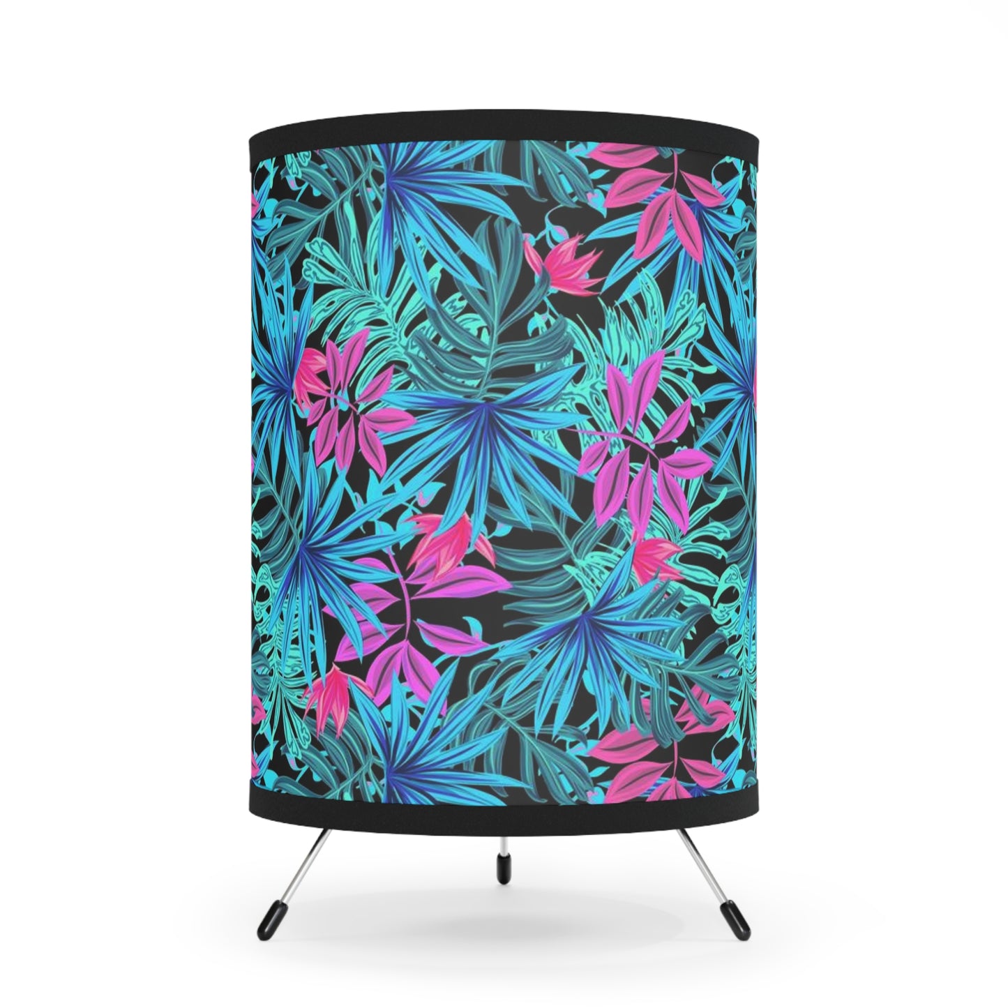 Tropical Leaves Tripod Lamp