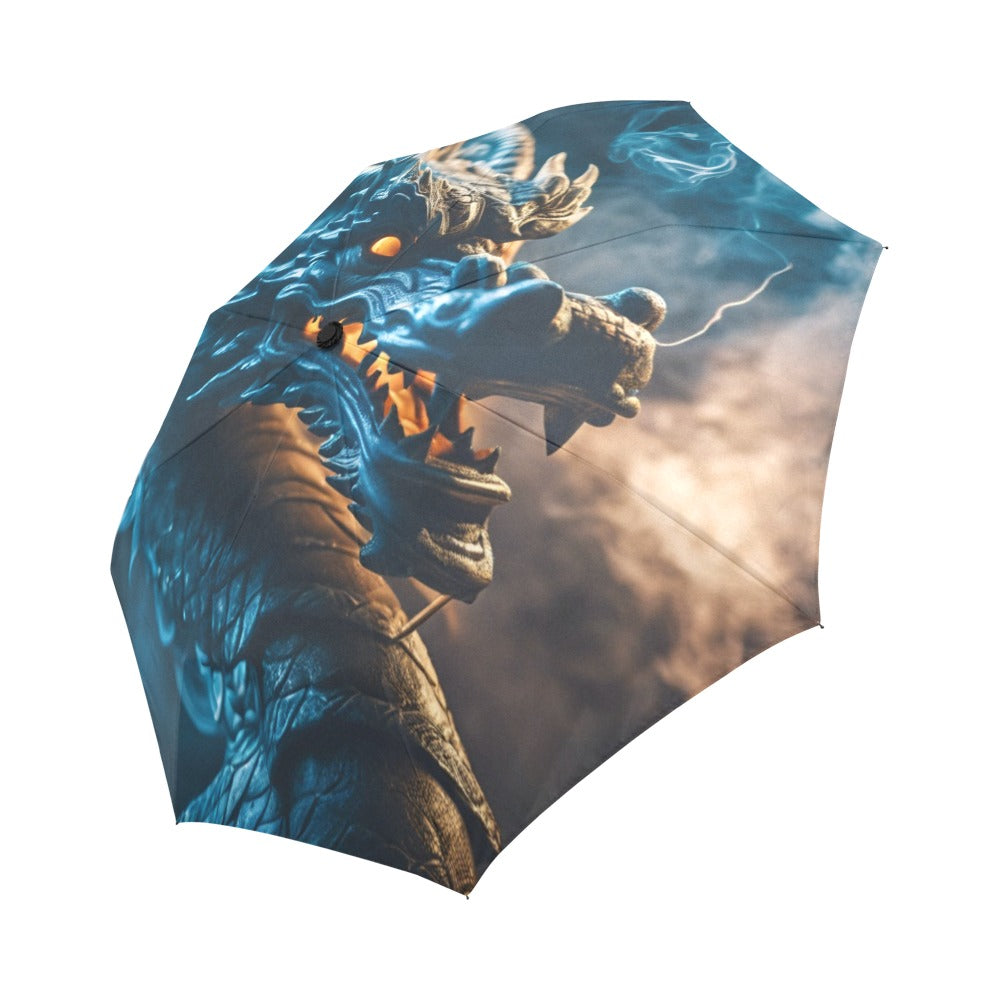 Dragon Statue Automatic Foldable Umbrella