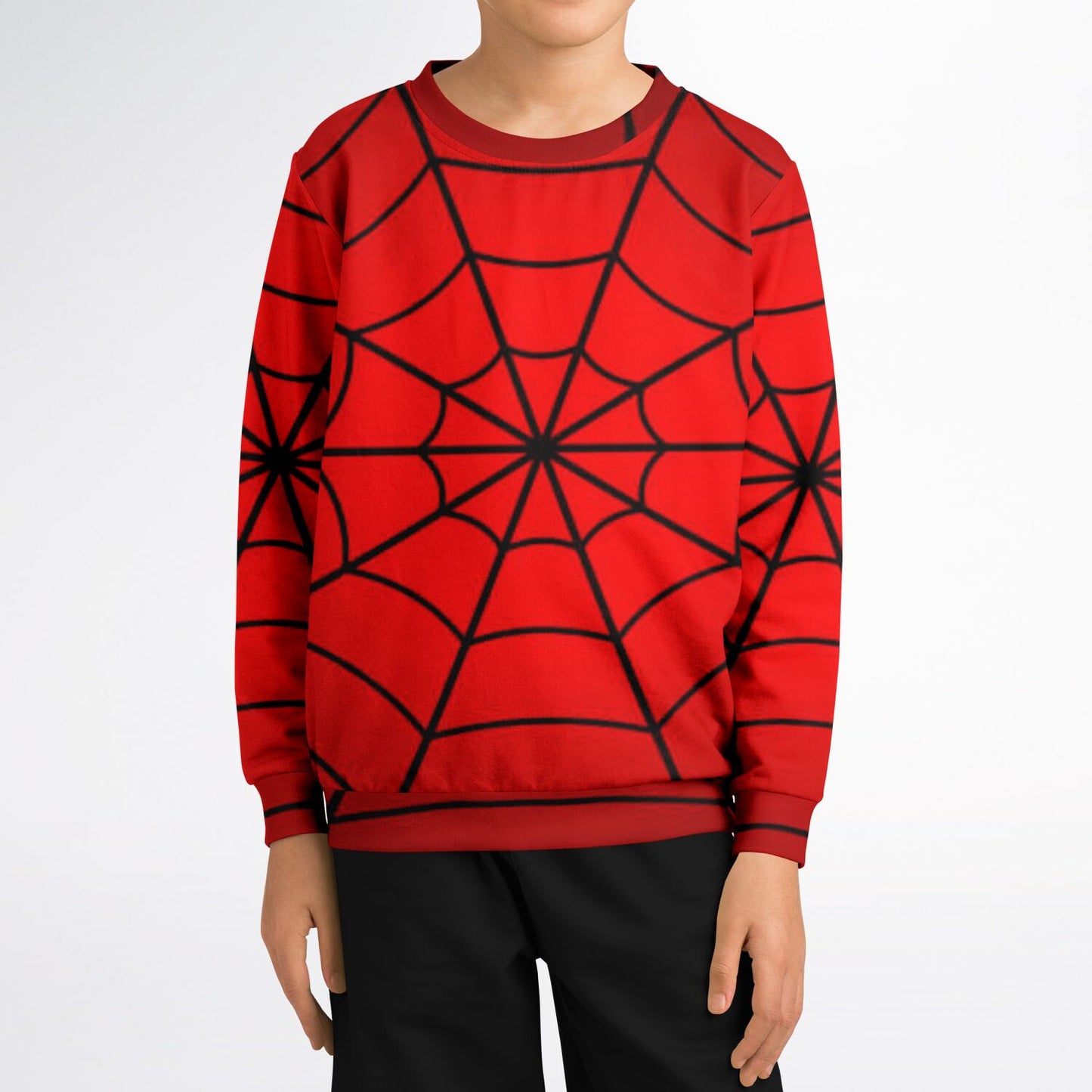 Crimson Spider Web Kids/Youth Sweatshirt