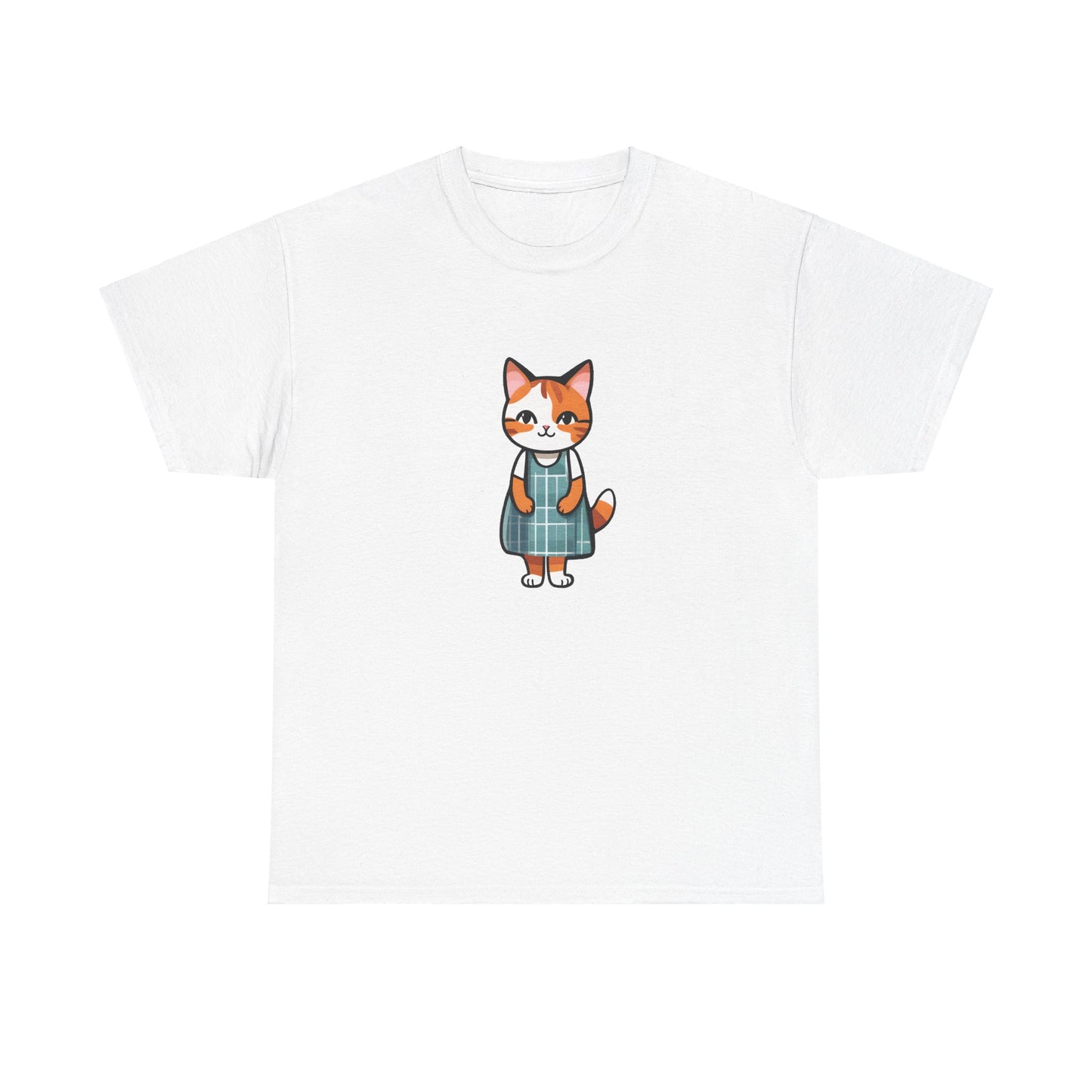 Cat in an Apron Dress Unisex Heavy Cotton Tee