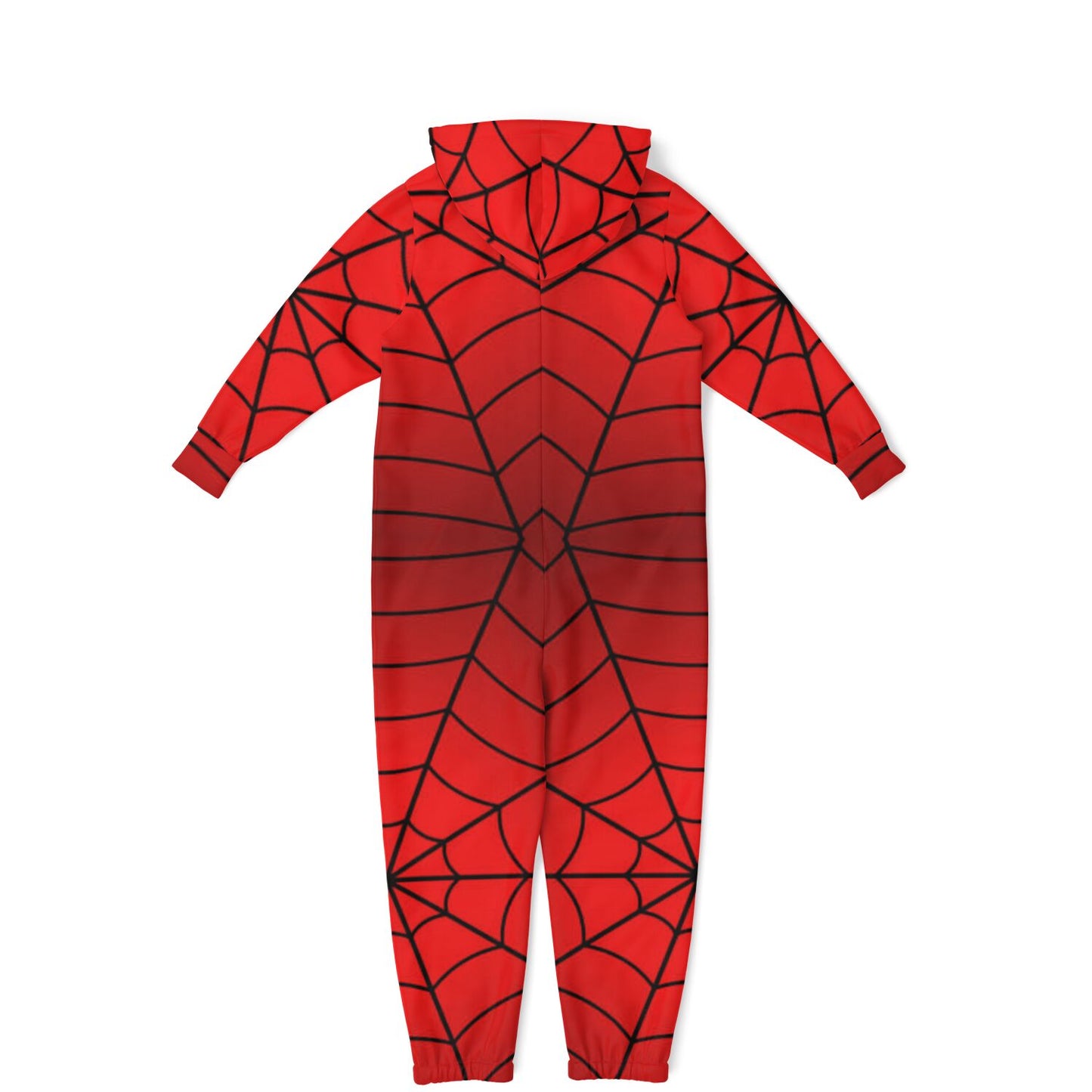 Crimson Spider Web Kids' Jumpsuit