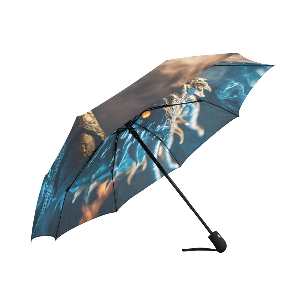 Dragon Statue Automatic Foldable Umbrella