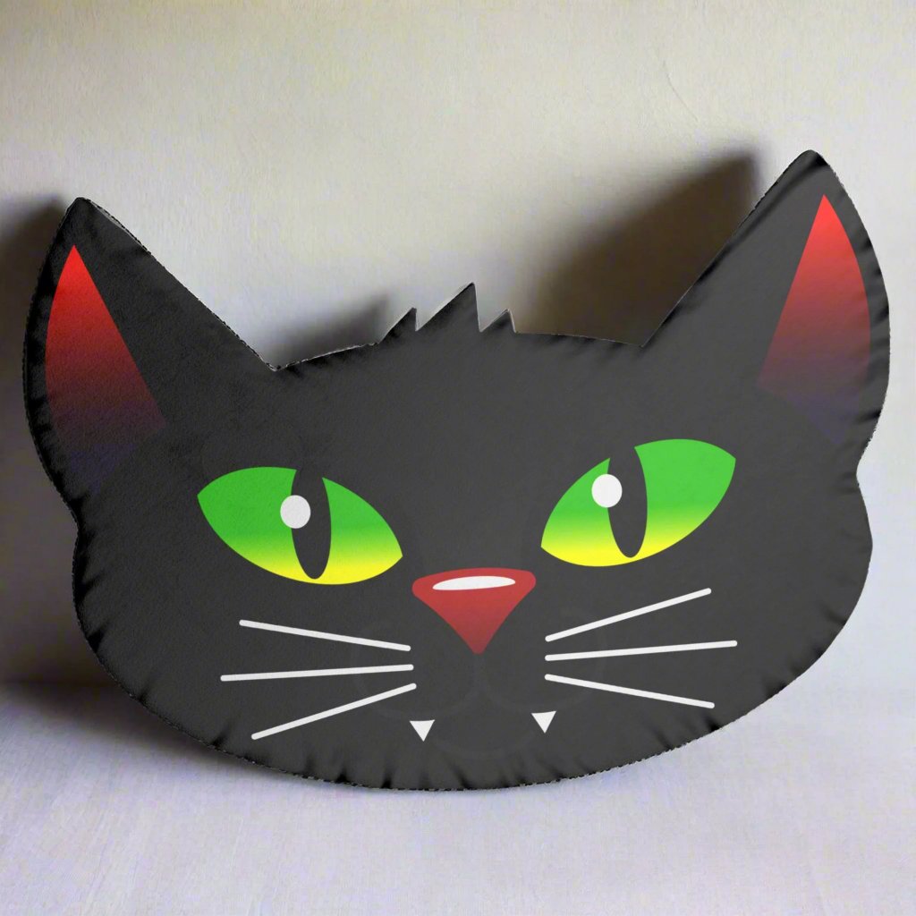 Halloween Cat Shaped Pillow