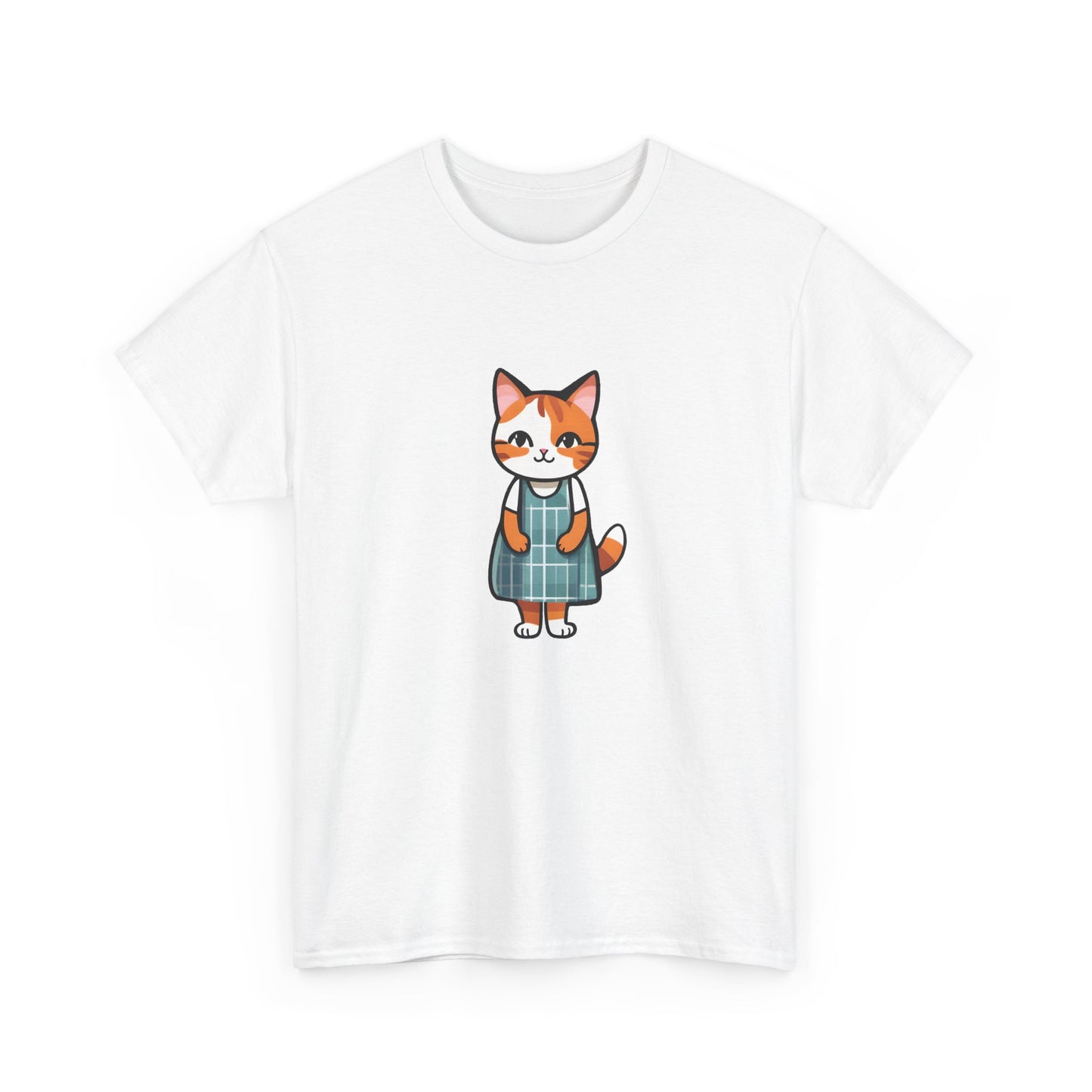 Cat in an Apron Dress Unisex Heavy Cotton Tee