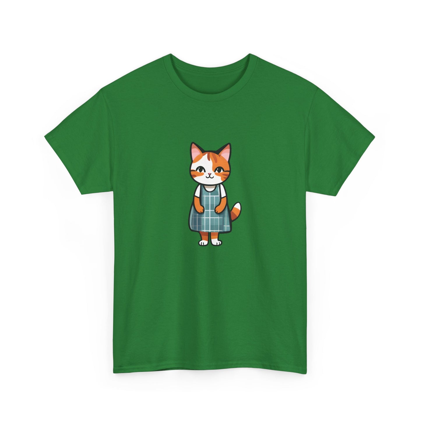 Cat in an Apron Dress Unisex Heavy Cotton Tee