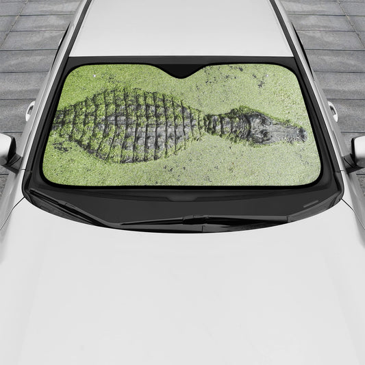 Gator in the Swamp Windshield Sun Shade 51.6" x 27.6"