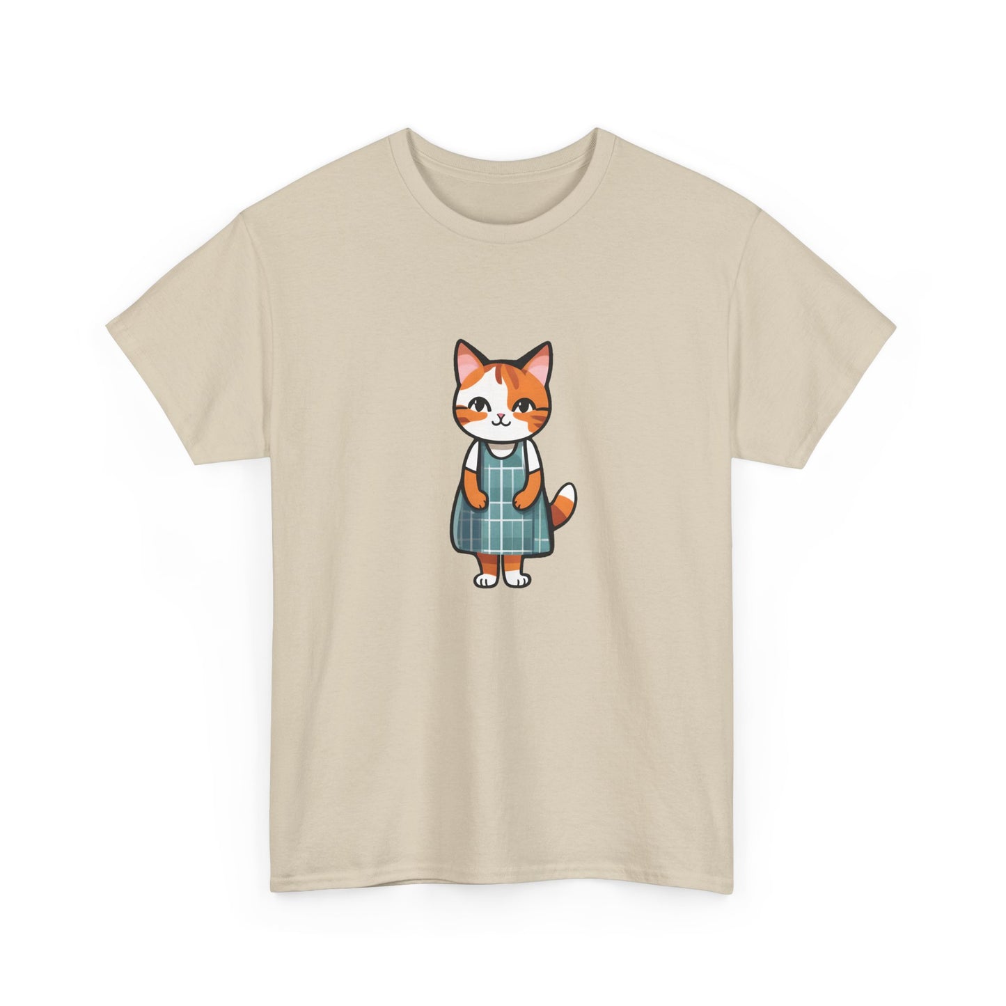 Cat in an Apron Dress Unisex Heavy Cotton Tee